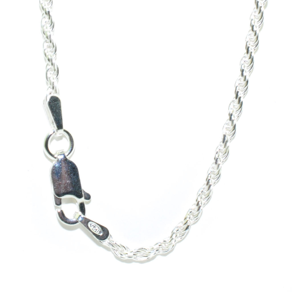 Sterling Silver 30" 3.5mm Rope Chain.