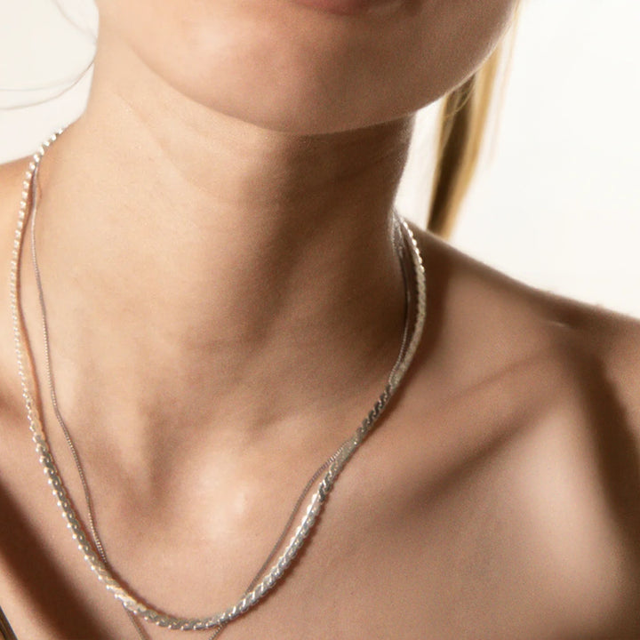 Graziella Sterling Silver 16 3mm Serpentine Chain