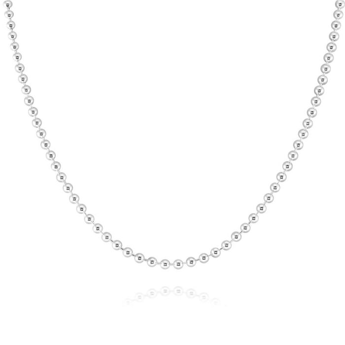 Sterling Silver 18" 3mm Bead Chain.