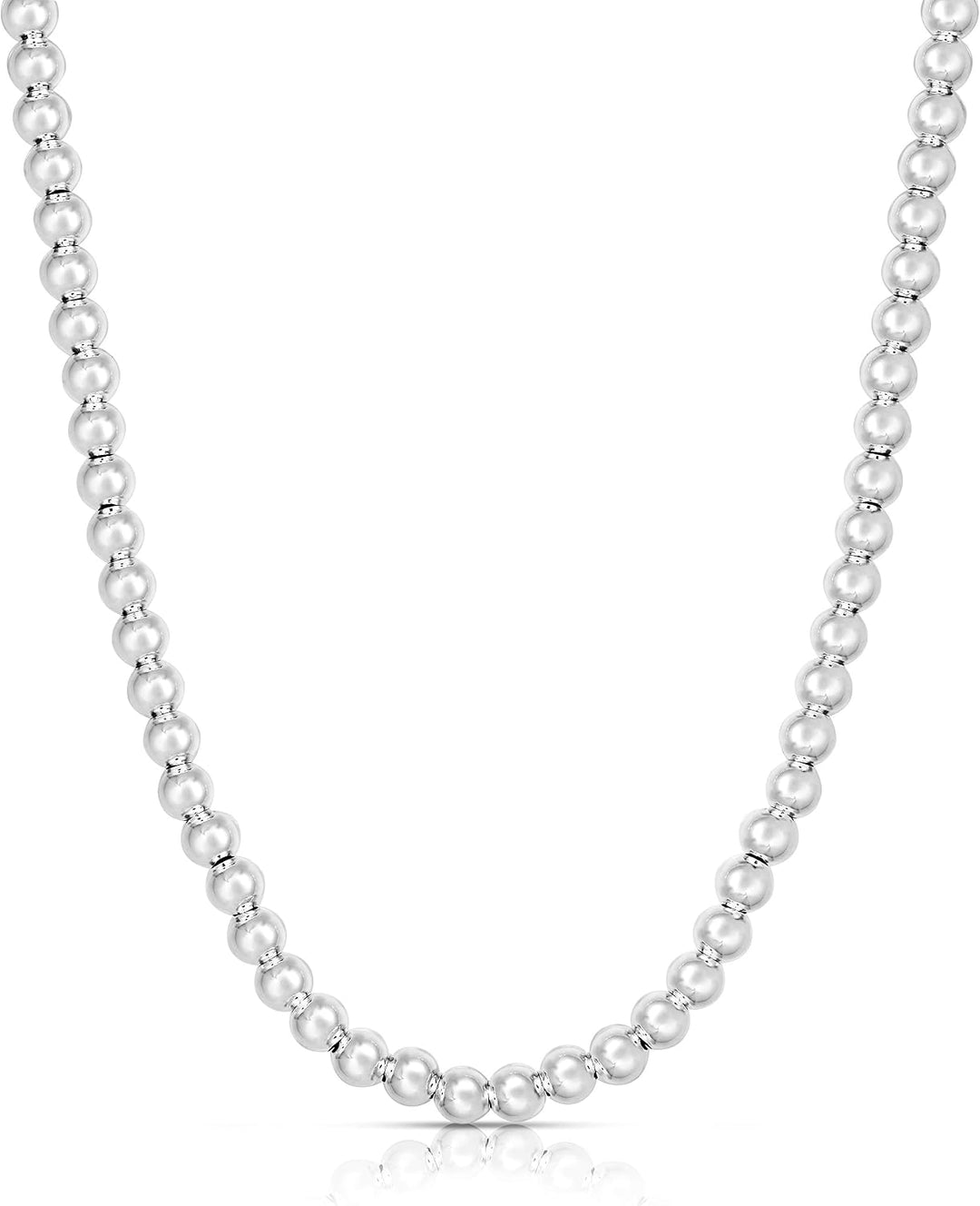 Sterling Silver 16" 6mm Bead Chain.