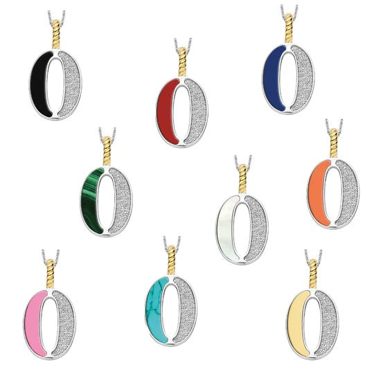 Ti Sento Sterling Silver 18 Gold Plated Letter O Necklace