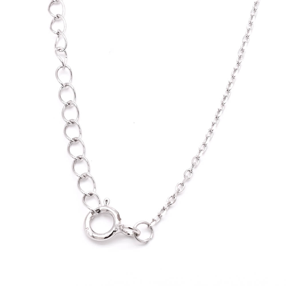 Graziella Sterling Silver 18 Trinity Ring of Love Necklace