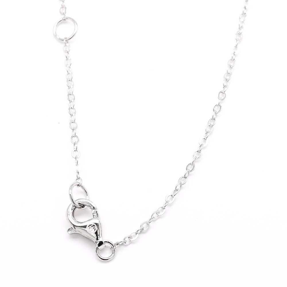 Graziella Sterling Silver 18" Minimal Dog Tag Necklace.