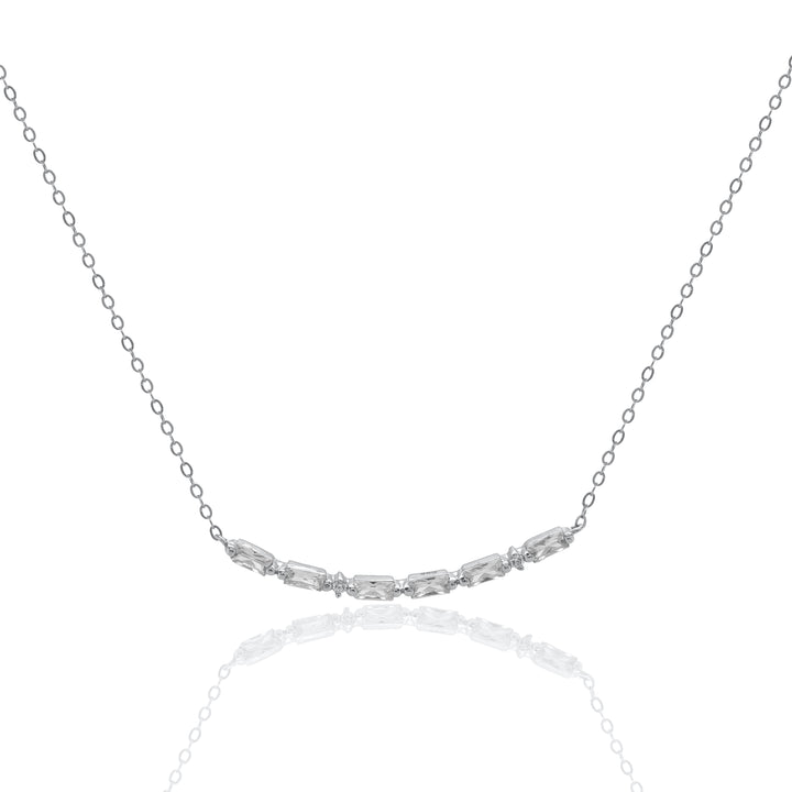 Graziella Sterling Silver 18 Cubic Zirconia Morse Code MAMA Necklace