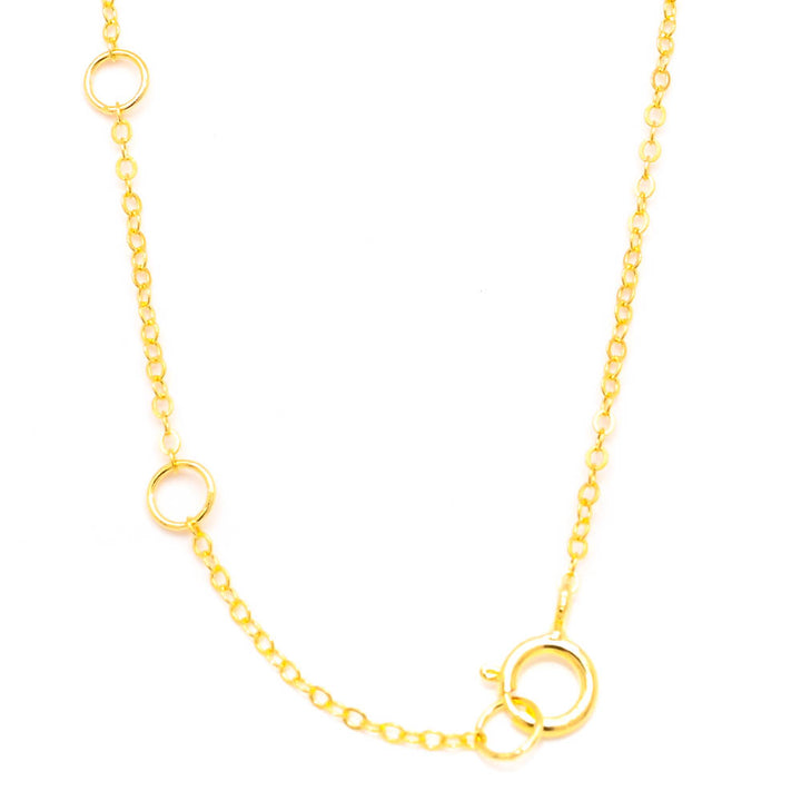 Graziella Sterling Silver Gold Vermeil Cubic Zirconia Pavé Letter S Necklace