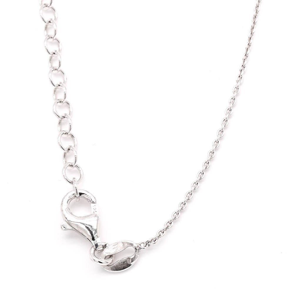 Graziella Sterling Silver Rosary Religious Holy Mary Cross Necklace