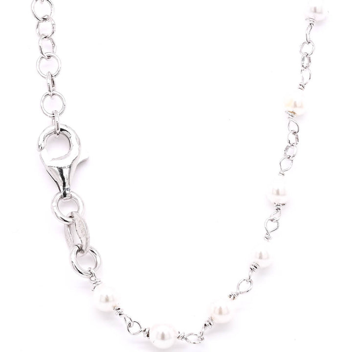 Graziella Sterling Silver Sterling Silver 3mm Pearl Rosary