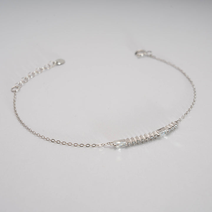 Graziella Sterling Silver 7.5 BESTIE Morse Code Bracelet