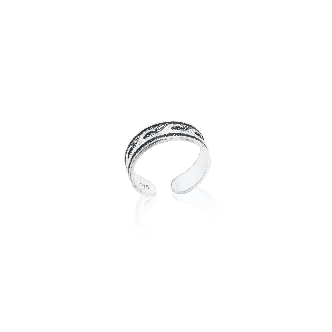 Sterling Silver Wave Toe Ring