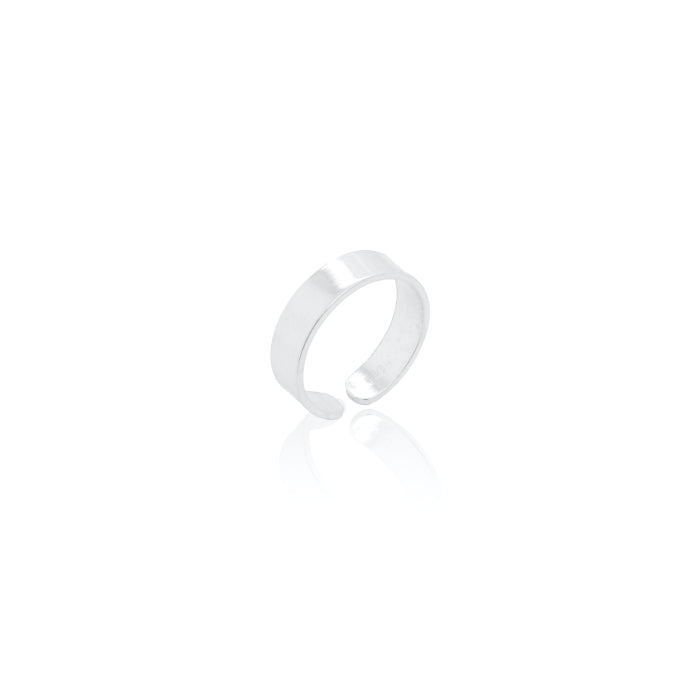 Sterling Silver Plain 3.7mm Flat Band Toe Ring.