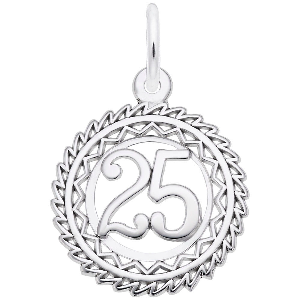 Rembrandt Sterling Silver Number 25 Charm.