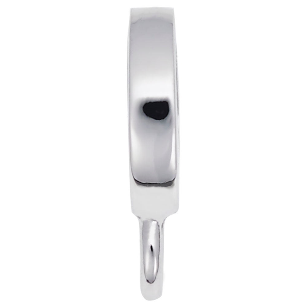 Rembrandt Sterling Silver Charm Drop Hoop Thin.