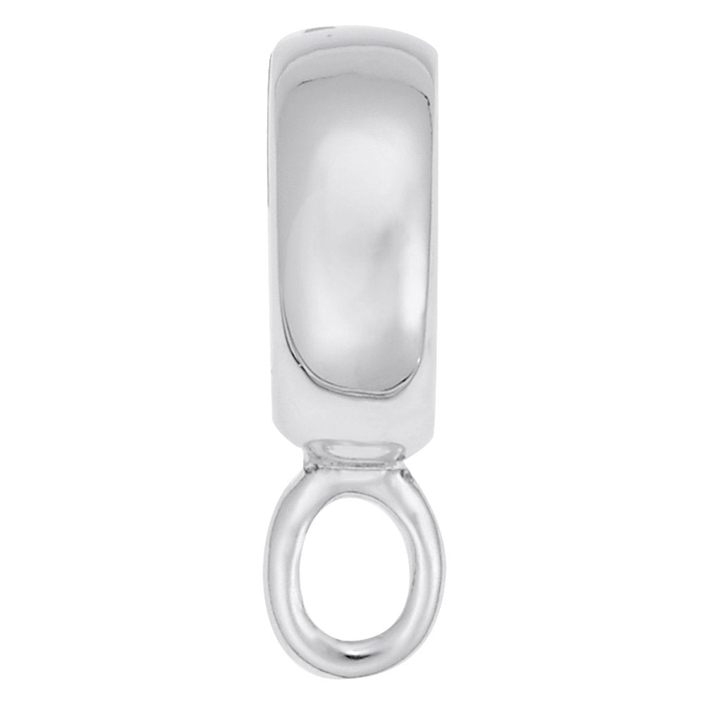 Rembrandt Sterling Silver Charm Drop Hoop.