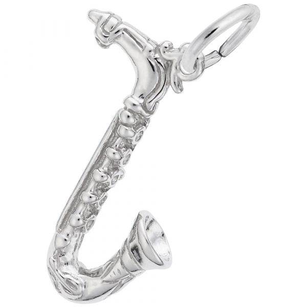 Rembrandt Sterling Silver Saxophone Charm.