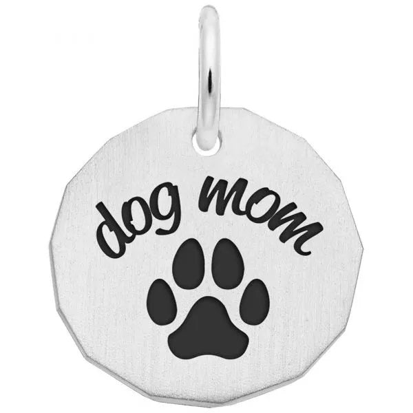 Rembrandt Sterling Silver "DOG MOM" Charm.