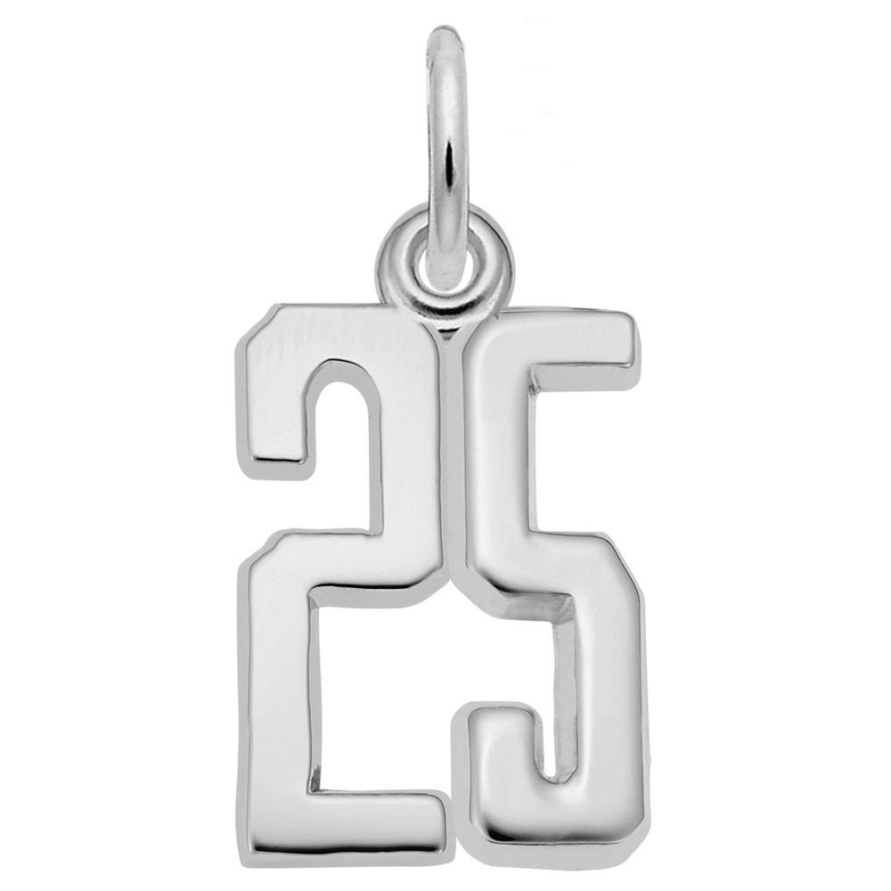 Rembrandt Sterling Silver Number 25 Charm.