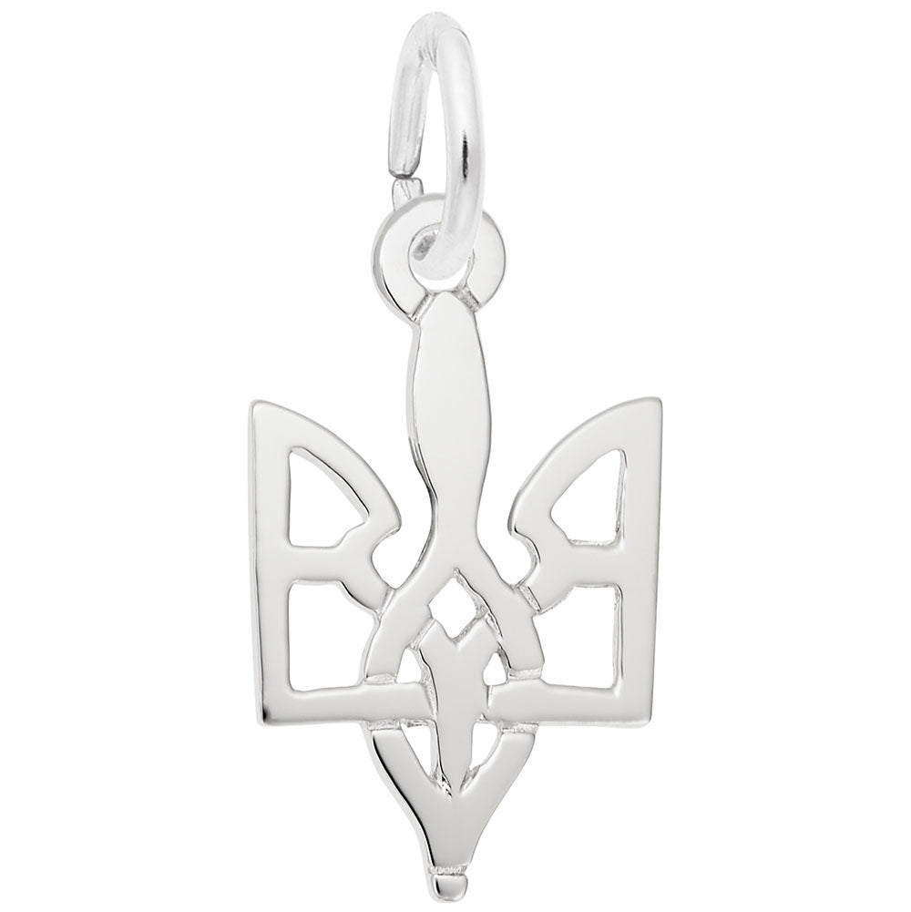 Rembrandt sterling silver Ukranian Trident charm.