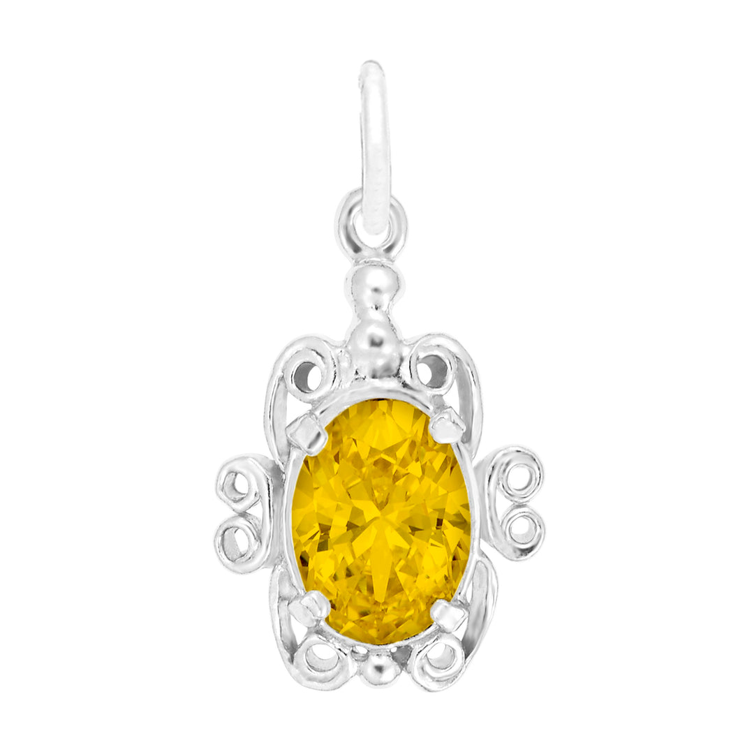 Rembrandt Sterling November Synthetic Stone Charm.