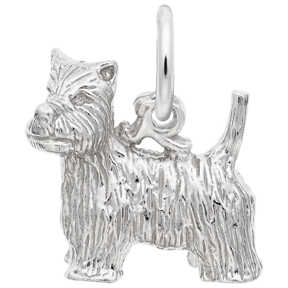 Rembrandt Sterling Silver West Highland Terrier Dog Charm.