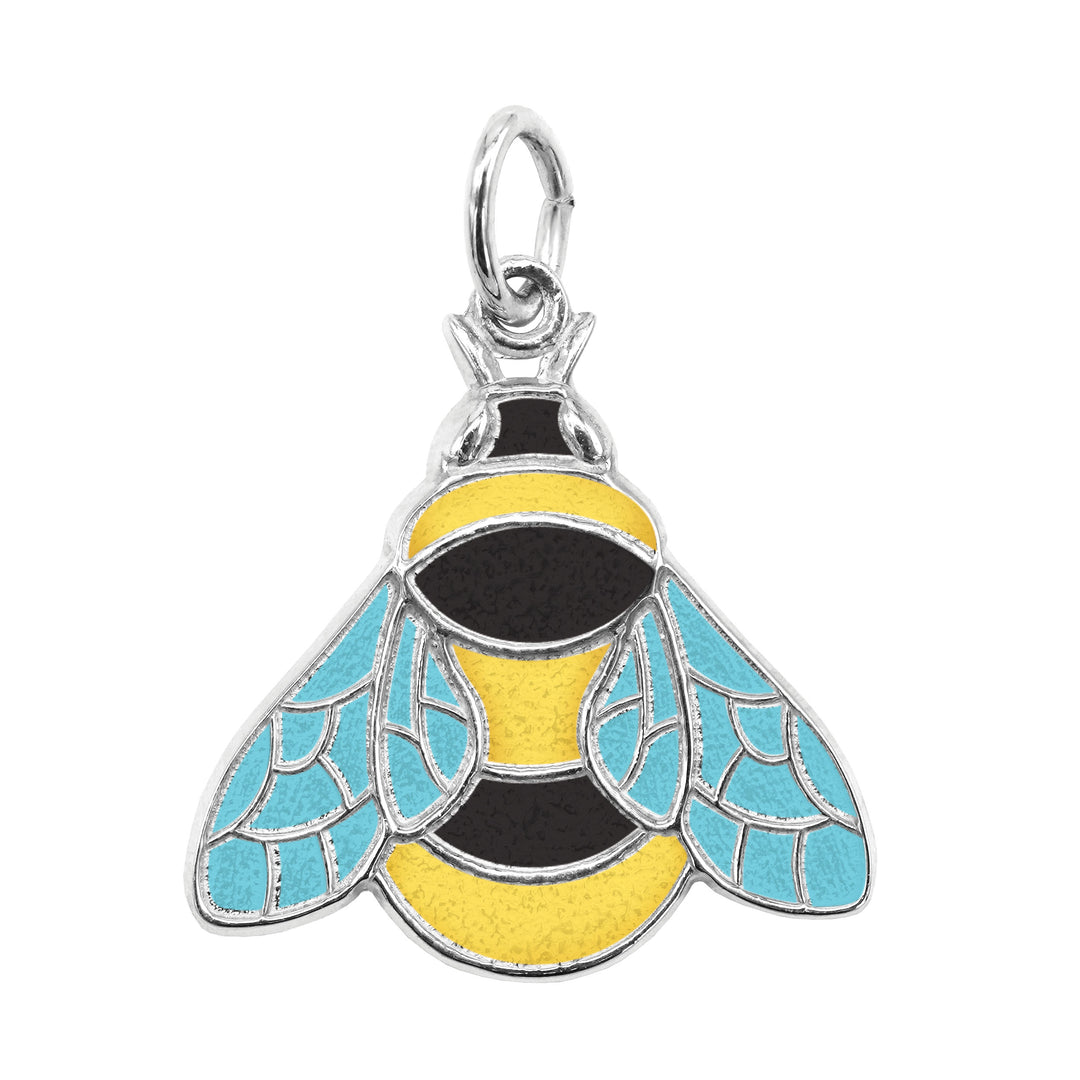 Rembrandt Sterling silver Painted Bee Charm.