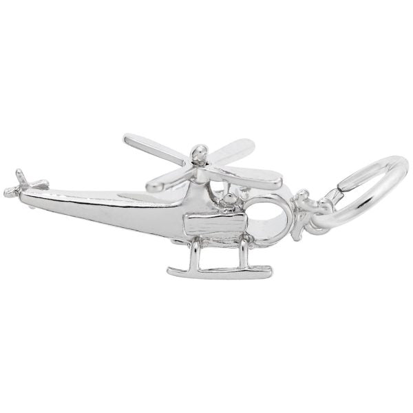 Rembrandt Sterling Silver Helicopter with moving Blades Charm.