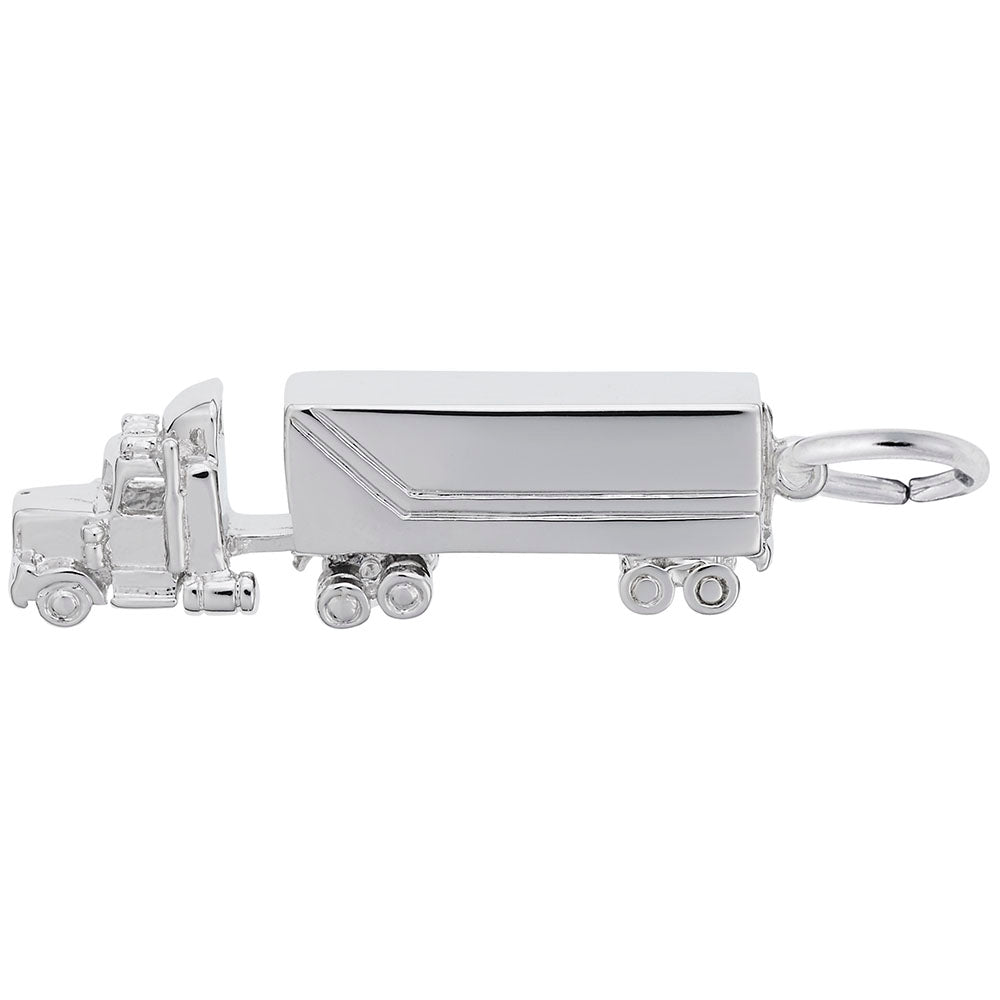 Rembrandt Sterling silver 18 Wheeler Truck Charm.