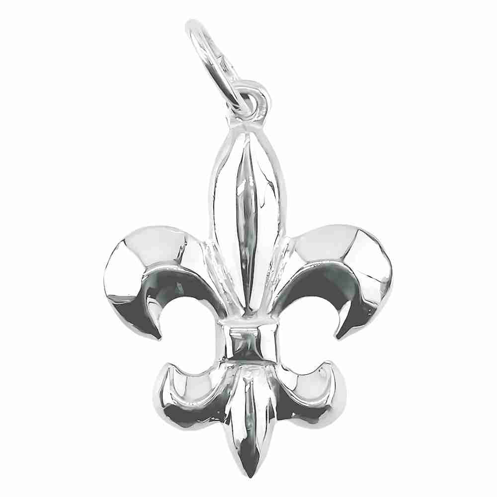 Rembrandt Sterling silver Fleur De lis 3D Charm