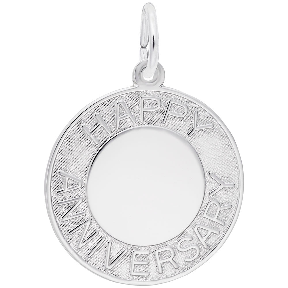 Rembrandt Sterling silver Happy Anniversary Charm