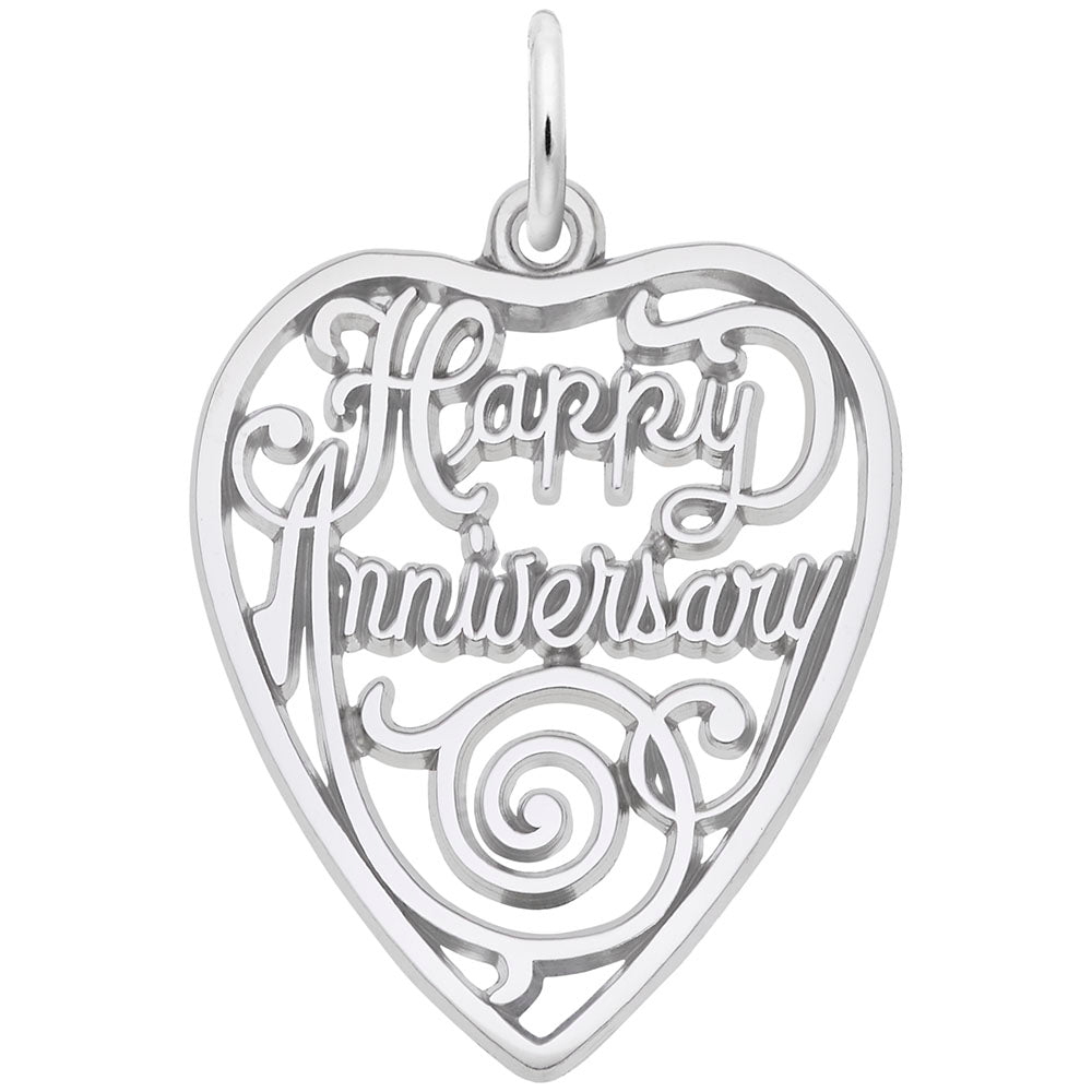 Rembrandt Sterling silver Happy Anniversary Heart.