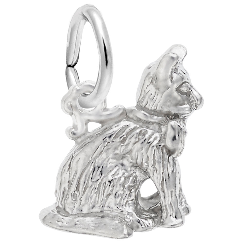 Rembrandt Sterling Silver Cat Charm.