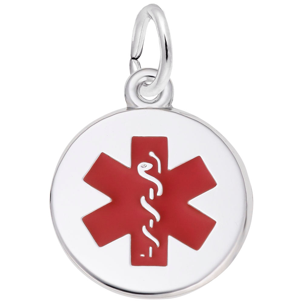 Rembrandt Sterling Silver Medical Symbol Charm.