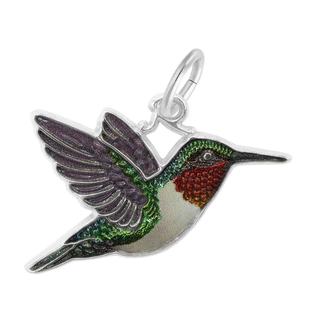 Rembrandt Sterling silver Painted Hummingbird Charm.