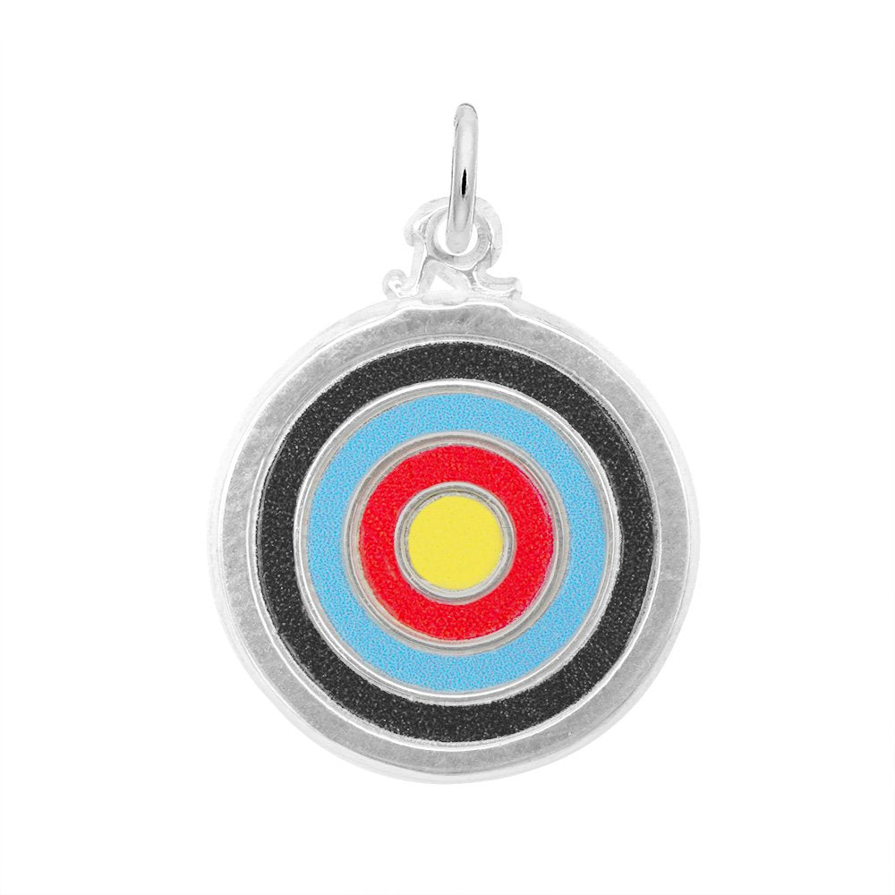 Rembrandt Sterling silver Painted Target Charm.