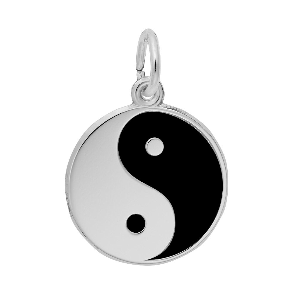 Rembrandt Sterling Silver Painted Yin Yang Charm