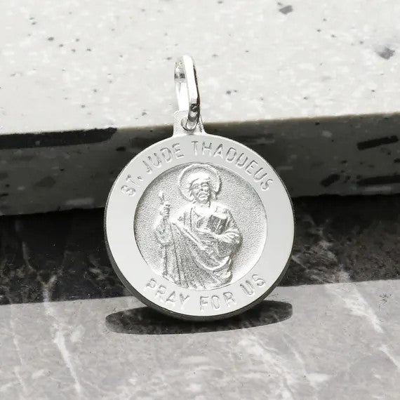 Graziella Sterling Silver Plain Religious Saint Thaddeus Pendant