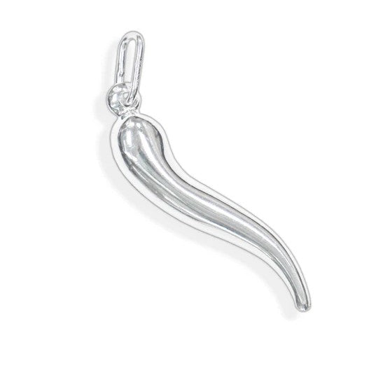 Graziella Sterling Silver Italian Horn Pendant