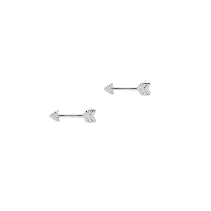Graziella Sterling Silver Arrow of Love Stud Earrings