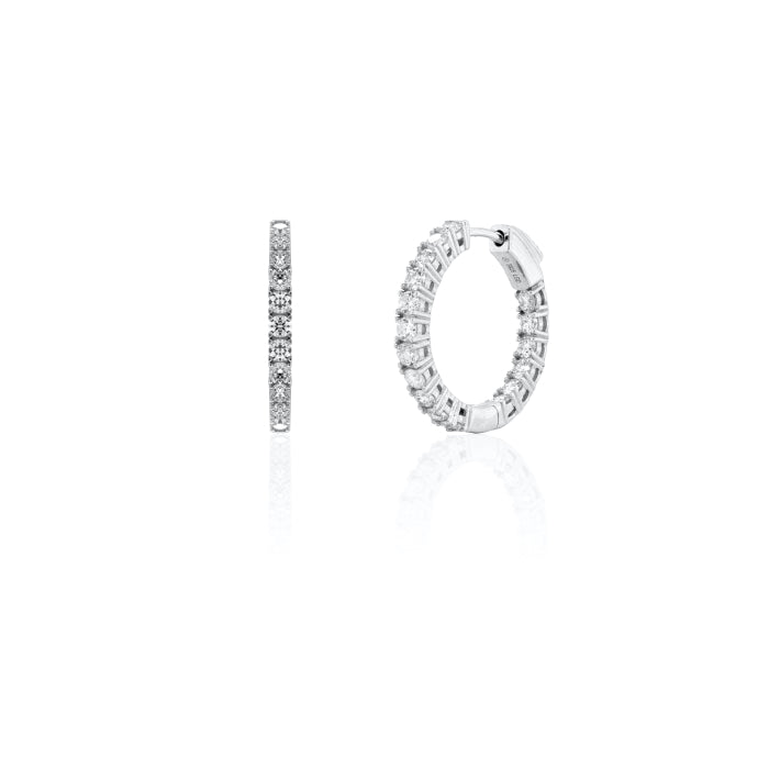 Graziella Sterling Silver 1.50CTW Round Lab-Grown Diamond Earrings
