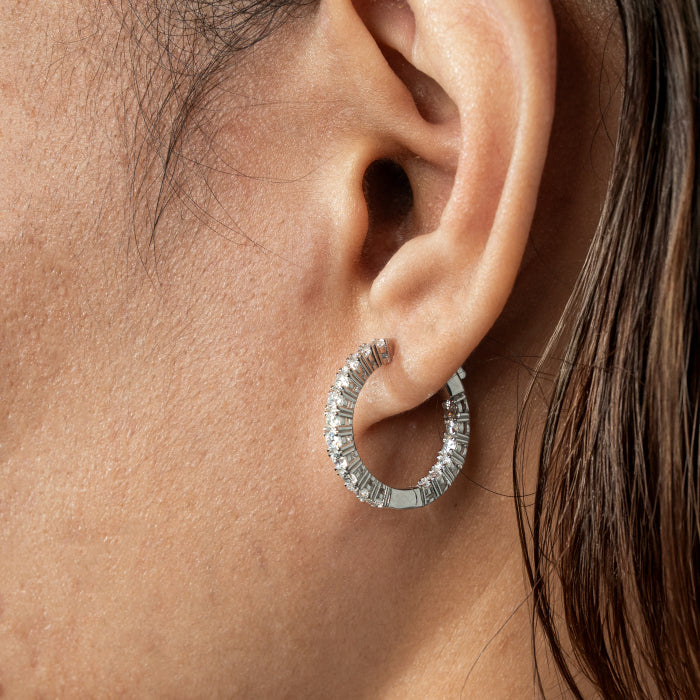 Graziella Sterling Silver 1.50CTW Round Lab-Grown Diamond Earrings