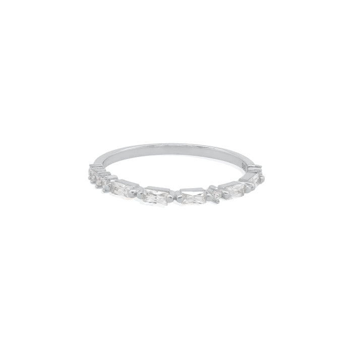 Graziella Sterling Silver Cz Morse Code HOPE Ring.