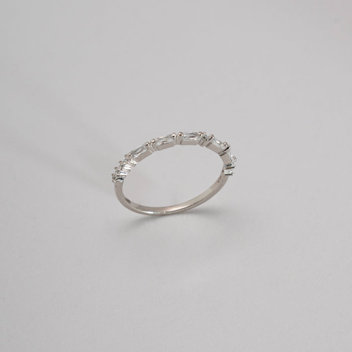 Graziella Sterling Silver Cz Morse Code HOPE Ring.