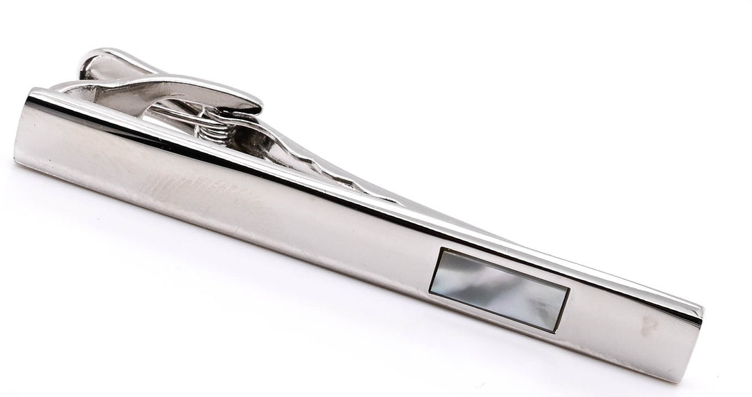 Stainless Steel Mother of pearl Tie Bar.