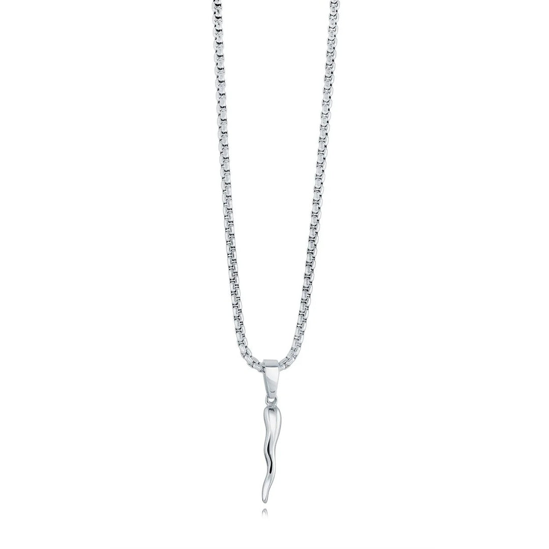 Italgem Steel Junior Essentials 20" Small-Cornetto Necklace.
