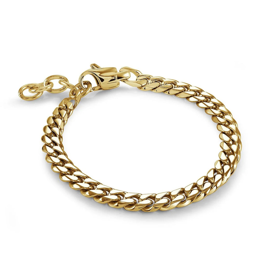 Italgem steel Junior Essentials 7" 6mm Curb Link Bracelet.