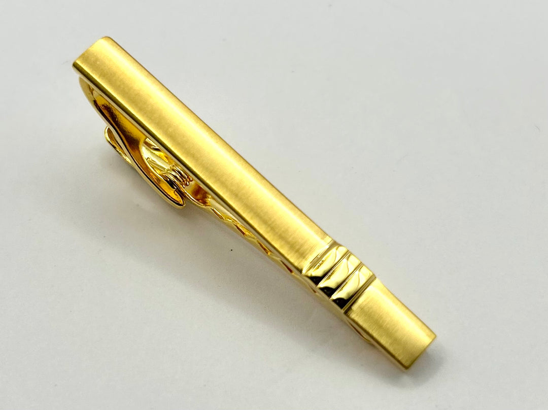 Weber Stainless steel Gold Tone Tie Bar