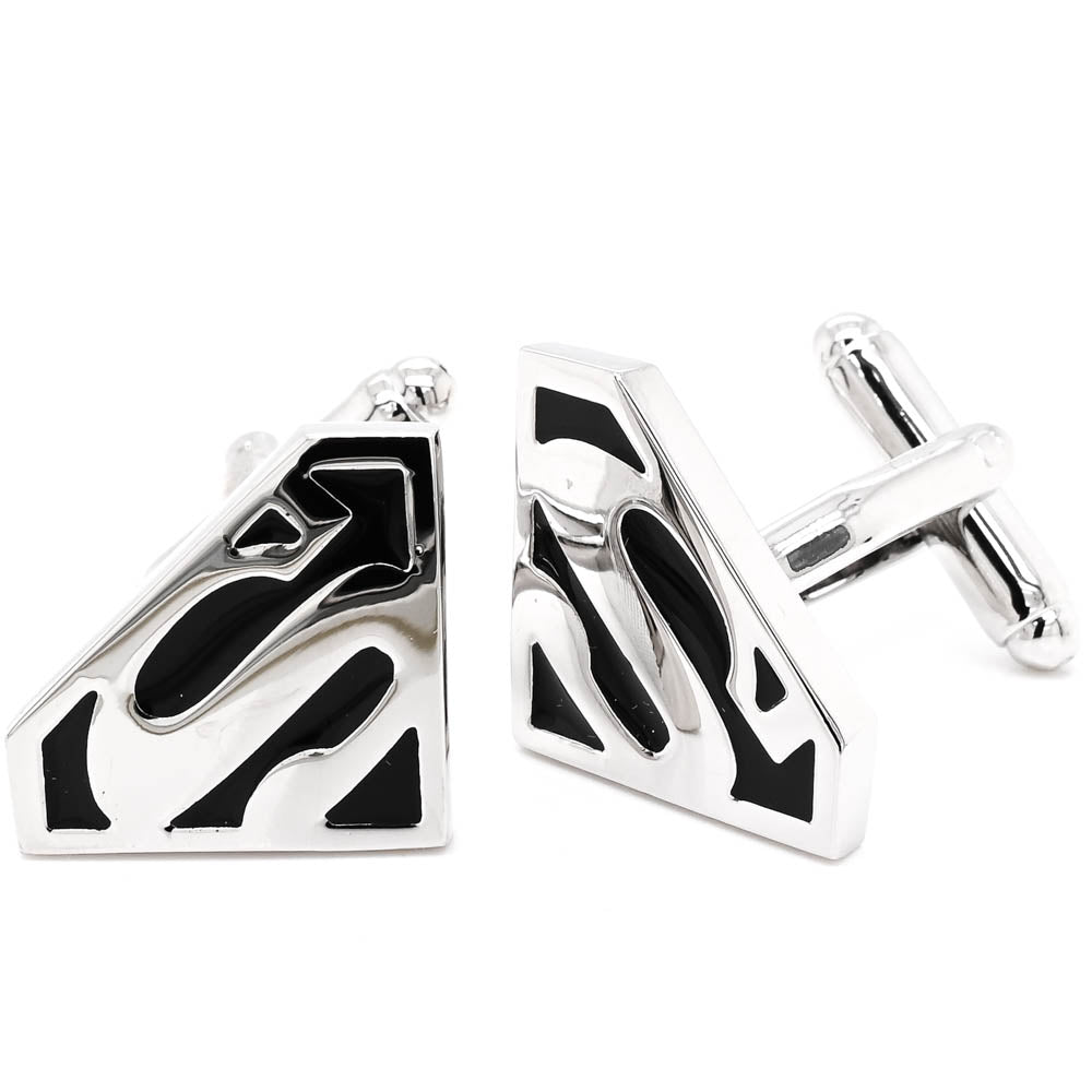 Weber Stainless Steel Superman Cufflinks