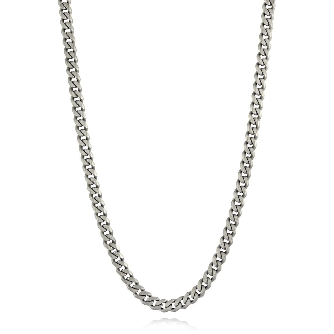 Italgem Steel Black IP 22" 4.6mm Curb Key Clasp Chain.