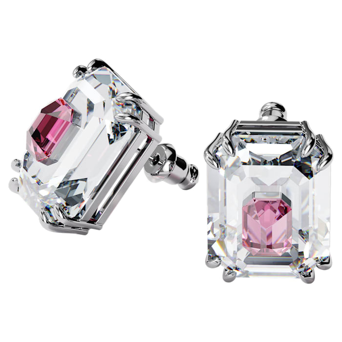 Swarovski Chroma Pink Rhodium-Plated Earrings