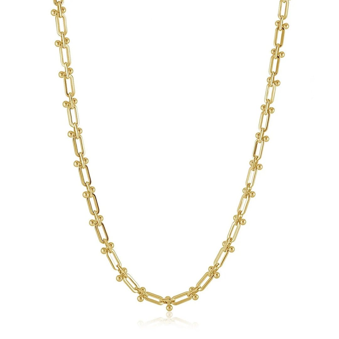 Veloria Stainless Steel Gold IP 18" 4mm Link Chain.