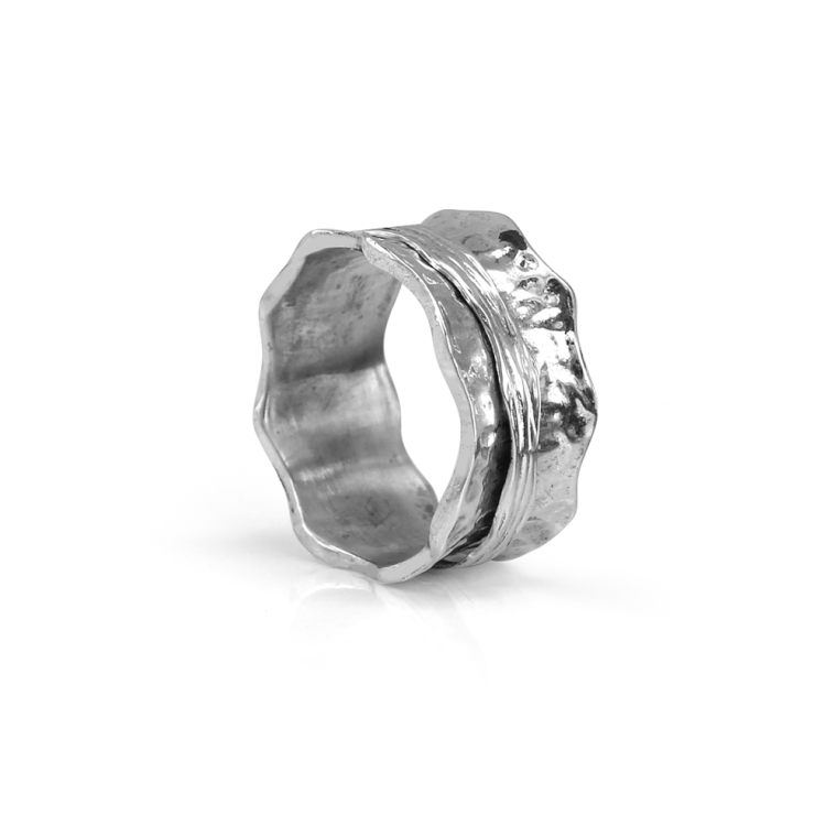 Divine Meditation Ring. Sterling Silver. Size 8.